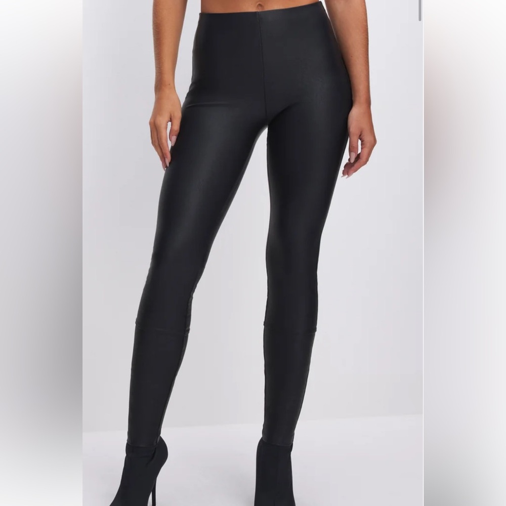 Good American GOOD WAIST FAUX LEATHER LEGGINGS